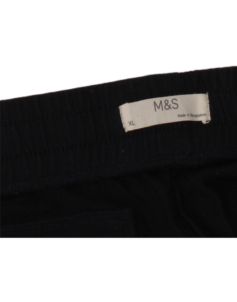 MARKS & SPENCER Mens Tracksuit Trousers XL  Navy Blue Cotton Vintage Marks & Spencer and Second-Hand Marks & Spencer from Messina Hembry 