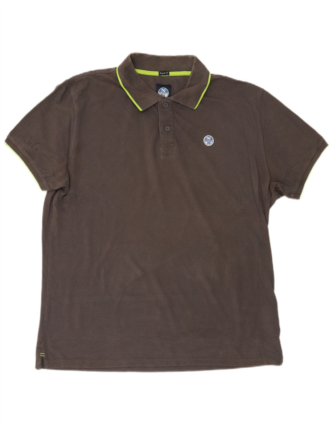 NORTH SAILS Mens Regular Fit Polo Shirt 2XL Grey Cotton