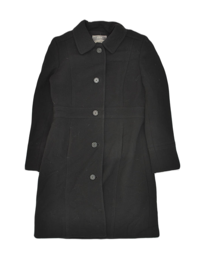 J. CREW Womens Overcoat UK 8 Small Black | Vintage J. Crew | Thrift | Second-Hand J. Crew | Used Clothing | Messina Hembry 