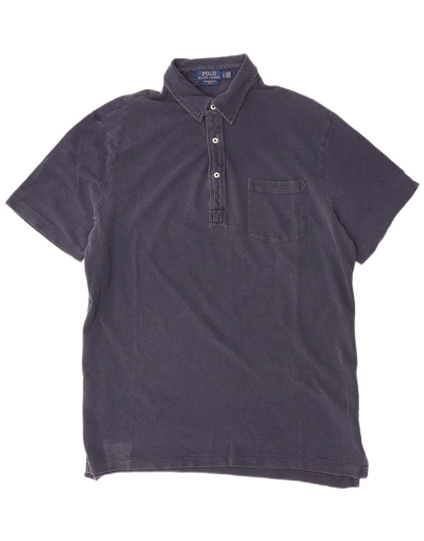 Polo Ralph Lauren Mens Polo Shirt Large Navy Blue Cotton
