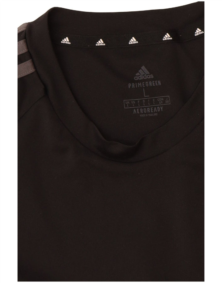 Adidas Mens Aeroready T-Shirt Top Large Black Polyester