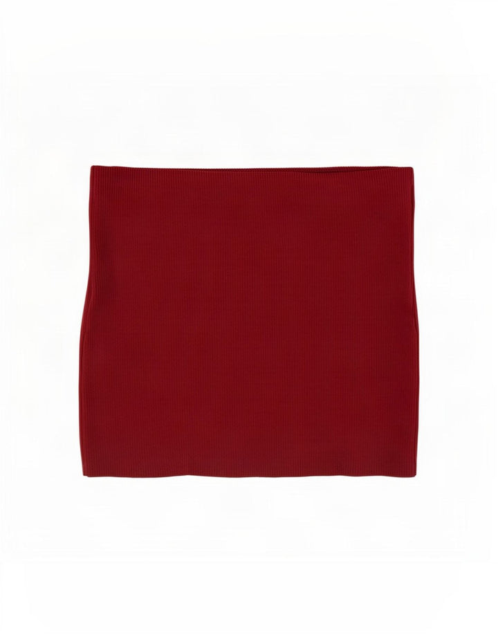 Zara Womens Mini Skirt Small W26 Burgundy Nylon