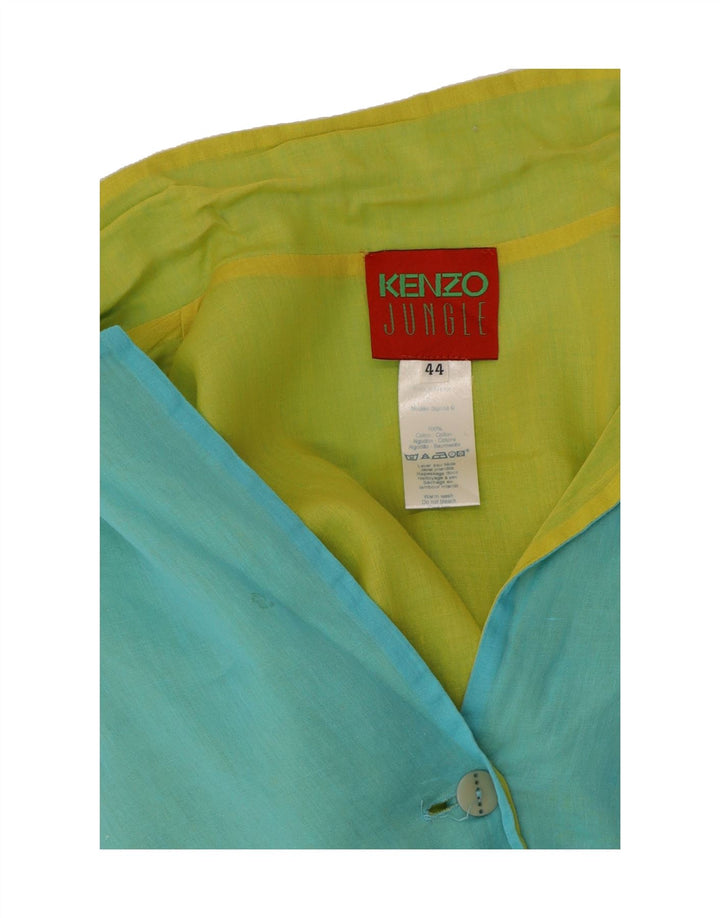 JUNGLE KENZO Womens Reversible 3/4 Sleeve Blazer Jacket IT 44 Medium Blue Vintage Jungle Kenzo and Second-Hand Jungle Kenzo from Messina Hembry 