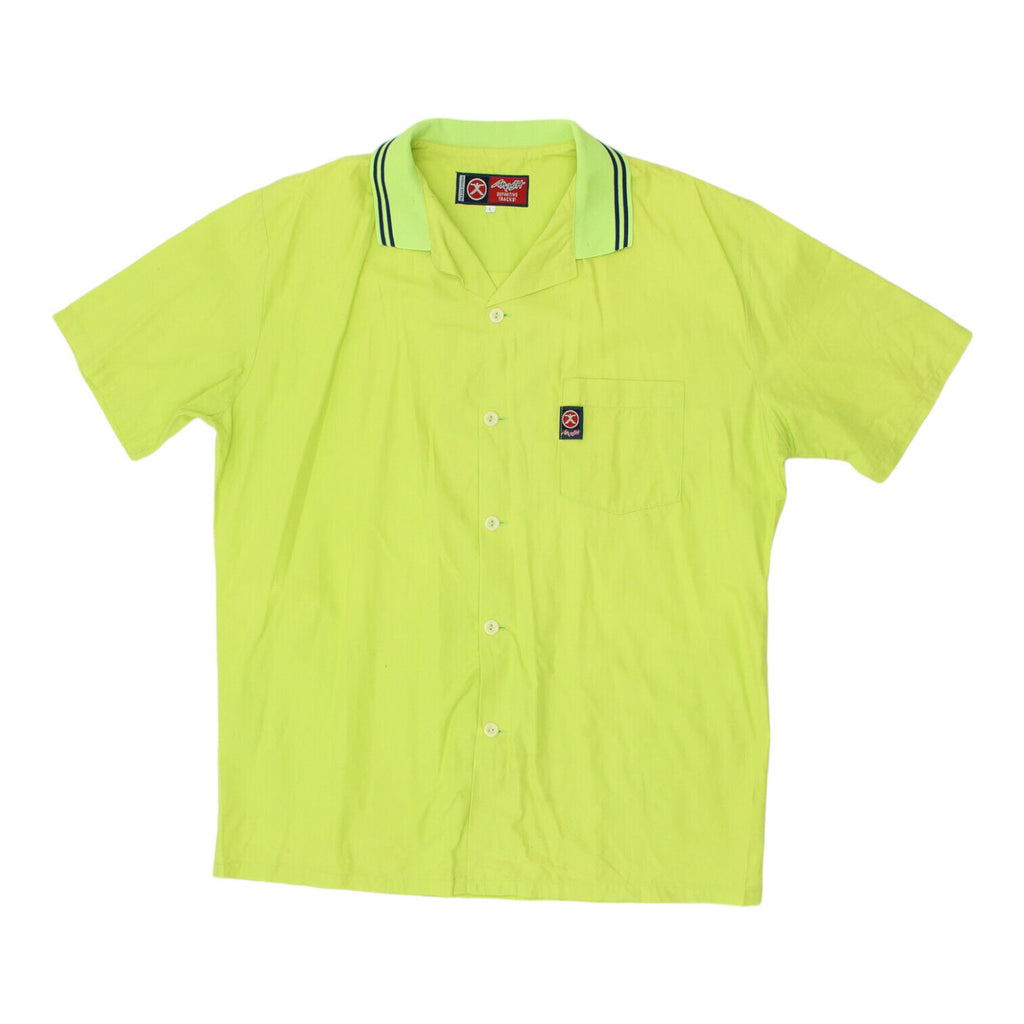 Mash Mens Neon Green Polo Shirt | Vintage High End Designer Sports Casual VTG | Vintage Messina Hembry | Thrift | Second-Hand Messina Hembry | Used Clothing | Messina Hembry 