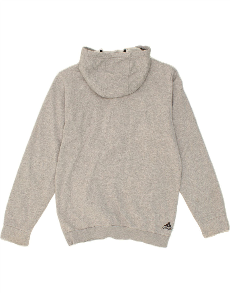 ADIDAS Mens Graphic Zip Hoodie Sweater Medium Grey Polyester Vintage Adidas and Second-Hand Adidas from Messina Hembry 