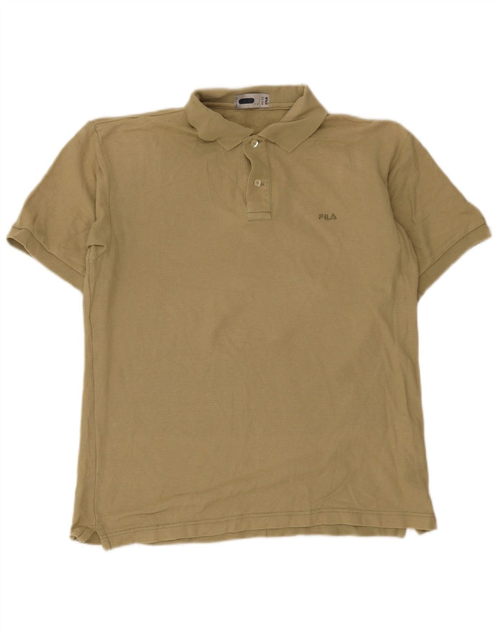 Fila Mens Polo Shirt Medium Khaki