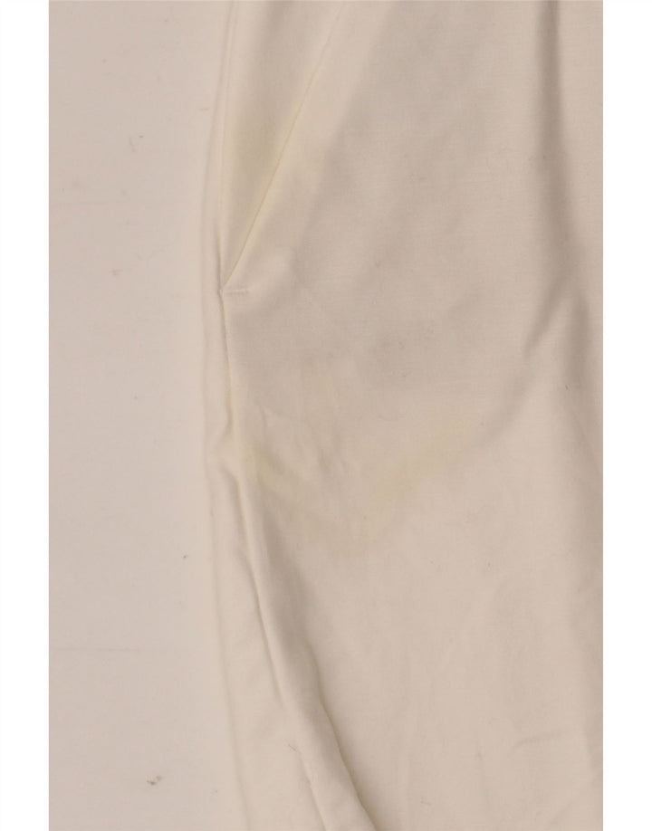 Zara Womens High Waist Chino Shorts Medium W28 White