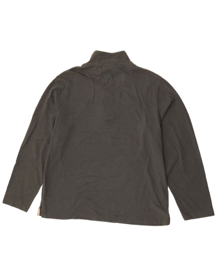 Marks & Spencer Mens Blue Harbour Zip Neck Top Long Sleeve Large Green