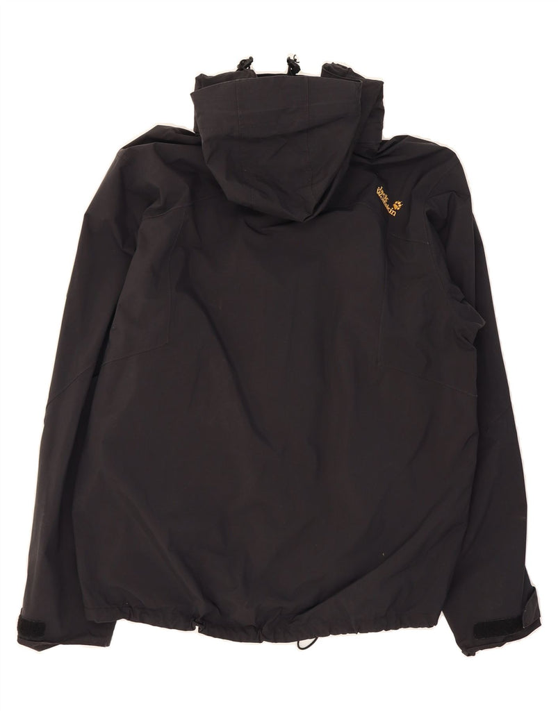 JACK WILLS Mens Hooded Rain Jacket UK 42/46 XL Black Polyamide Vintage Jack Wills and Second-Hand Jack Wills from Messina Hembry 