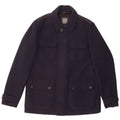 GEOX Mens Respira Utility Jacket UK 42 XL Navy Blue Wool