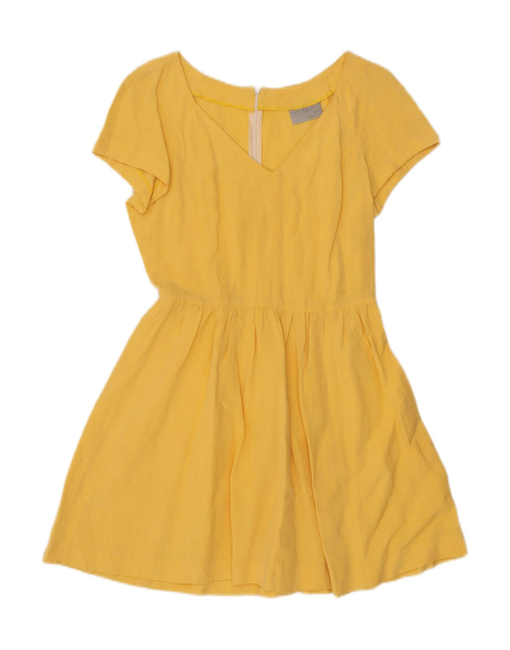 Roccobarocco Womens A-Line Dress UK 10 Small Yellow