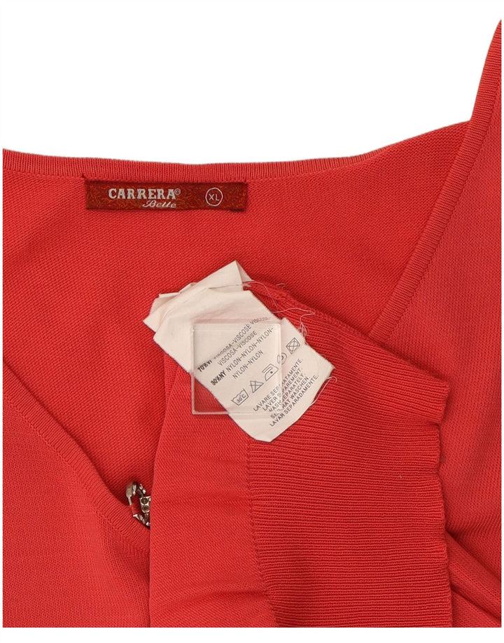Carrera Womens Sleeveless Blouse Top UK 18 XL Red Viscose