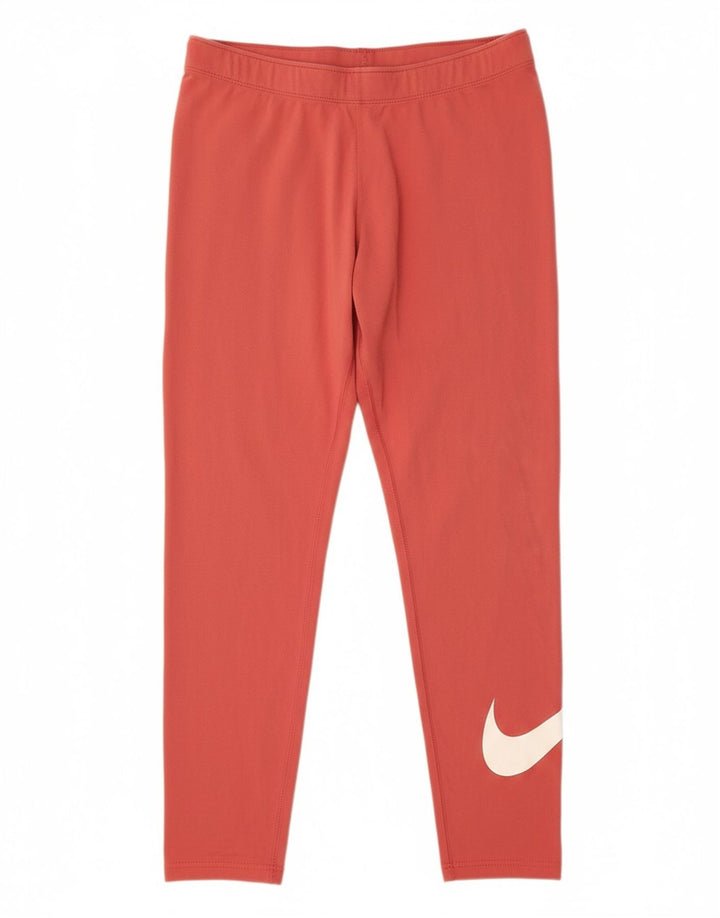 NIKE Womens Graphic Leggings UK 18 XL  Red Cotton