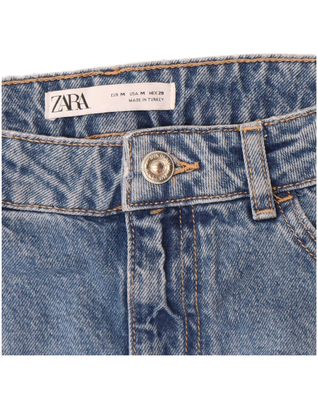 Zara Womens Denim Skirt Medium W28 Blue