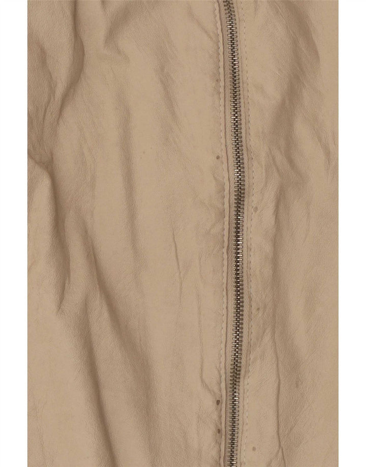 Conbipel Womens Leather Jacket IT 54 XL Beige