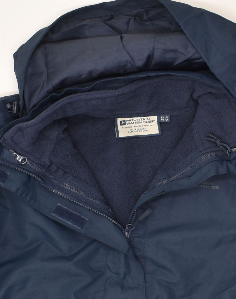 MOUNTAIN WAREHOUSE Womens Windbreaker Jacket UK 10 Small Navy Blue | Vintage Mountain Warehouse | Thrift | Second-Hand Mountain Warehouse | Used Clothing | Messina Hembry 