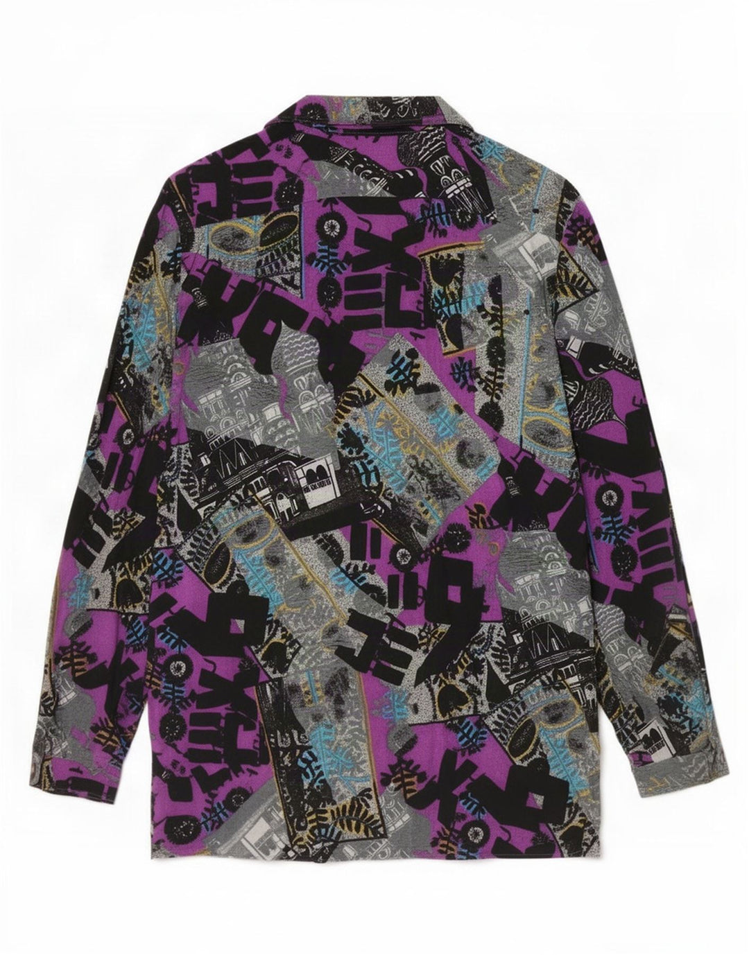 Vintage Womens Abstract Pattern Shirt UK 14 Medium Multicoloured