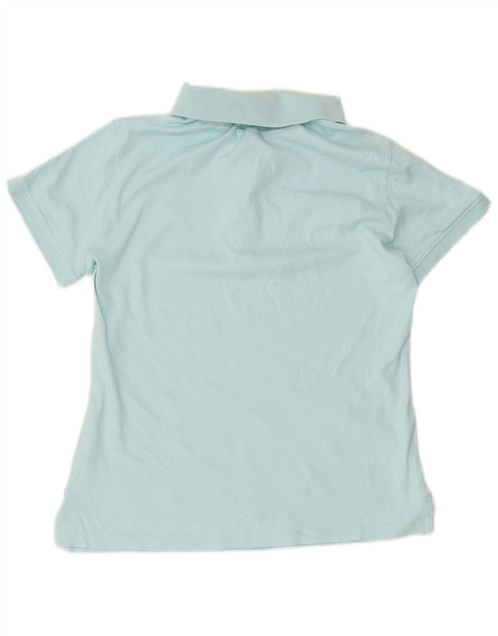 Nautica Womens Polo Shirt UK 14 Medium Blue Cotton