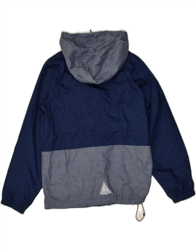 L.L.BEAN Girls Hooded Rain Jacket 10-11 Years Medium Navy Blue Colourblock | Vintage L.L.Bean | Thrift | Second-Hand L.L.Bean | Used Clothing | Messina Hembry 