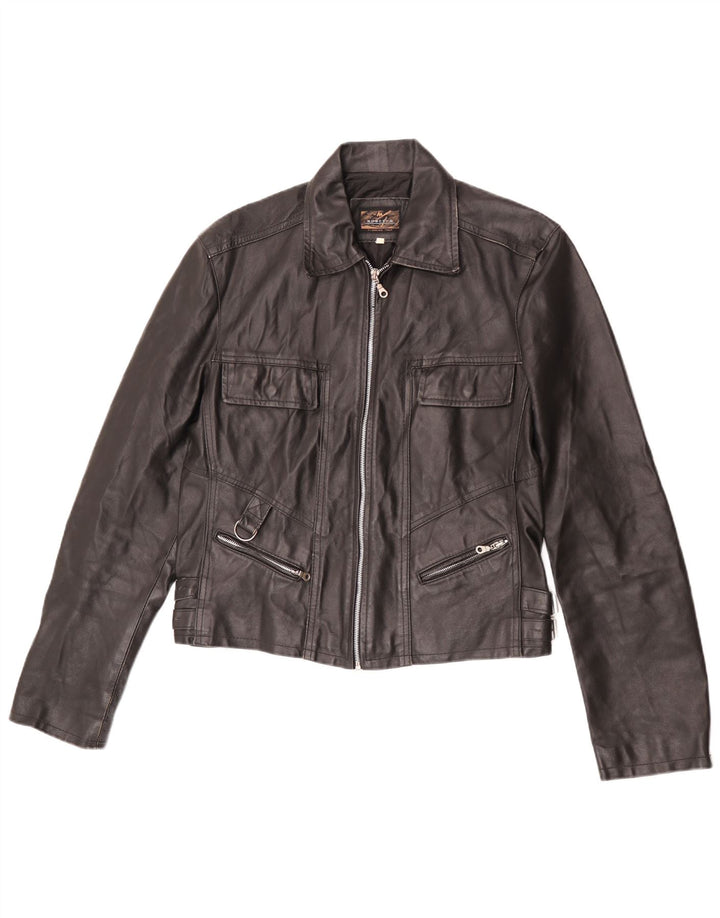 Spectra Womens Leather Jacket UK 16 Large Black