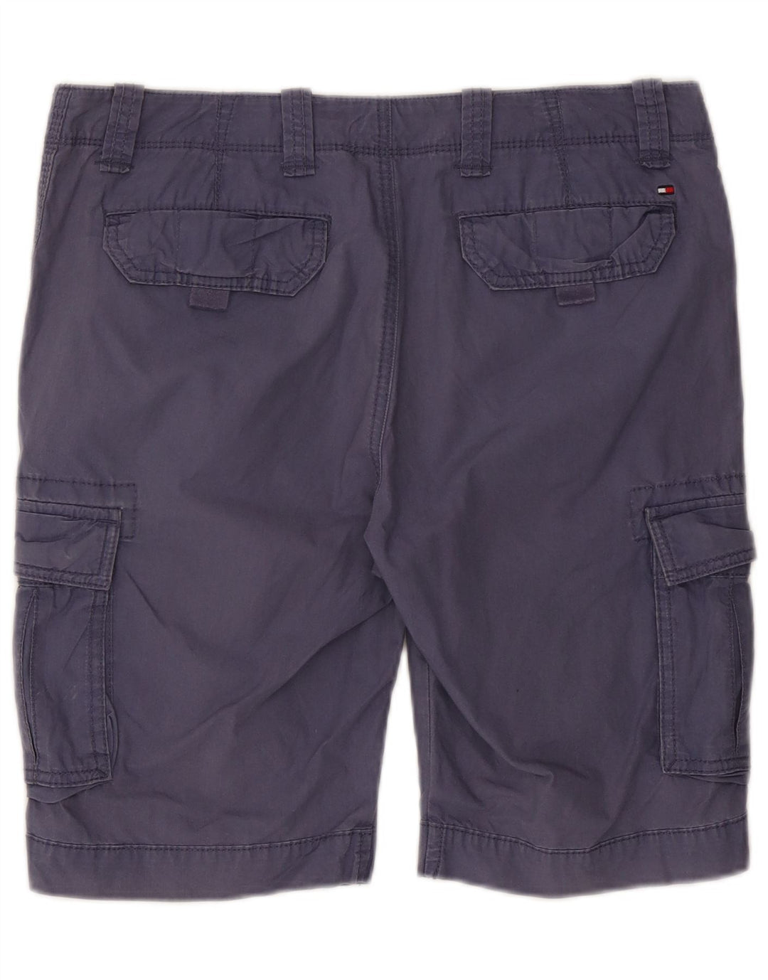 Tommy Hilfiger Mens Cargo Shorts W33 Medium Navy Blue Cotton