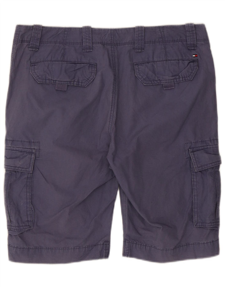 Tommy Hilfiger Mens Cargo Shorts W33 Medium Navy Blue Cotton