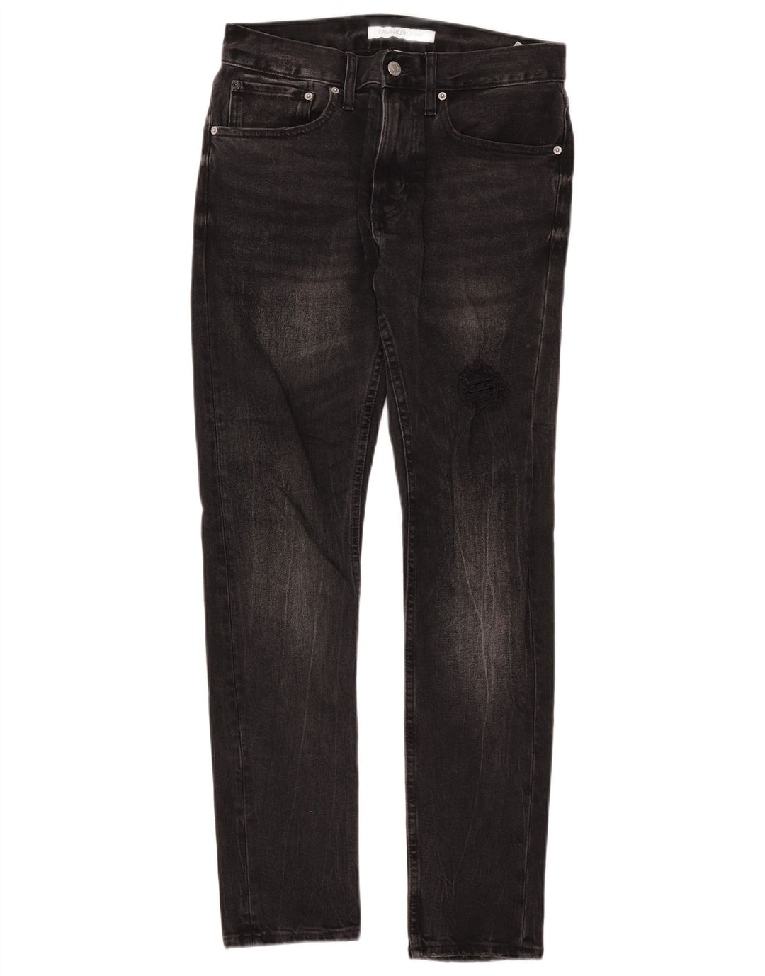 Calvin Klein Mens Slim Jeans W29 L32 Black Cotton
