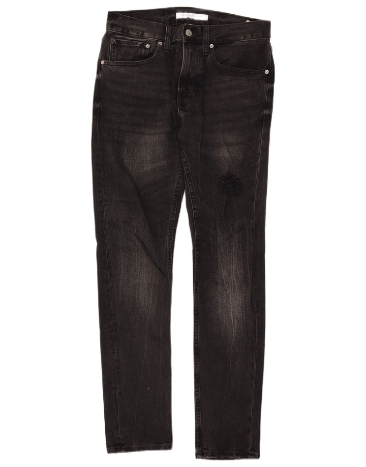 Calvin Klein Mens Slim Jeans W29 L32 Black Cotton