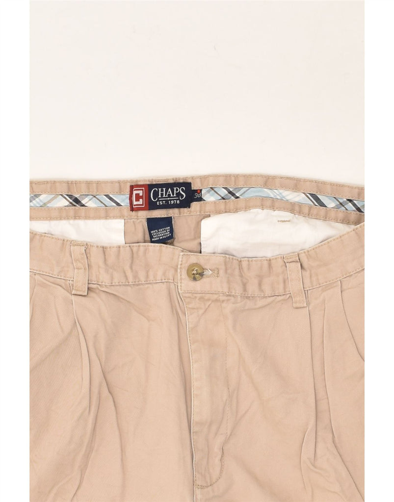 CHAPS Mens Chino Shorts W38 XL Beige Cotton | Vintage Chaps | Thrift | Second-Hand Chaps | Used Clothing | Messina Hembry 