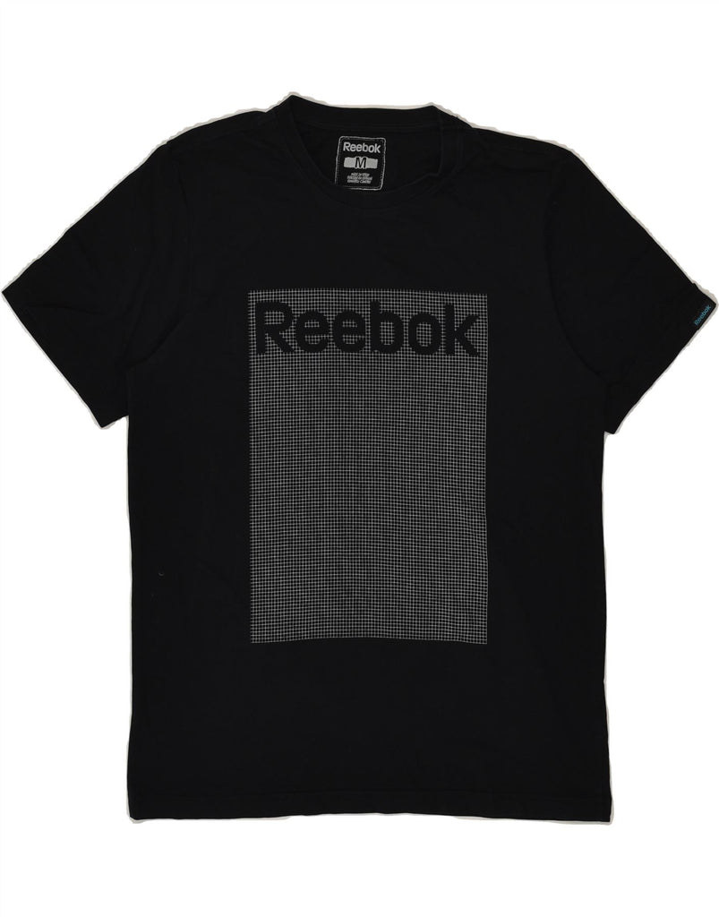 REEBOK Mens Graphic T-Shirt Top Medium Black Cotton | Vintage Reebok | Thrift | Second-Hand Reebok | Used Clothing | Messina Hembry 