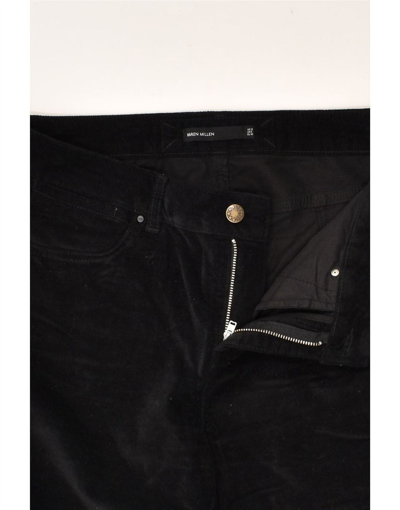 KAREN MILLEN Womens Slim Corduroy Trousers UK 12 Medium W30 L29 Black | Vintage Karen Millen | Thrift | Second-Hand Karen Millen | Used Clothing | Messina Hembry 