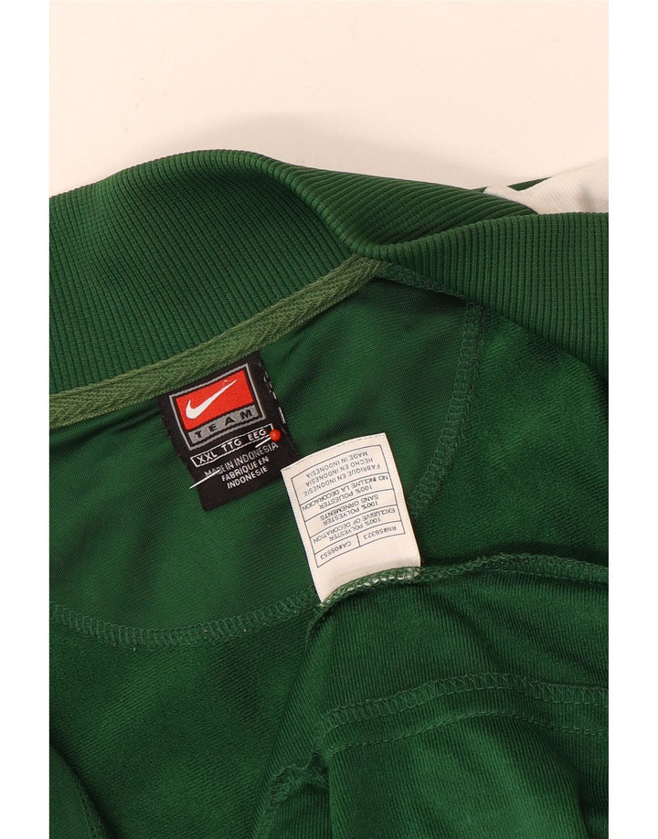 Nike Mens Tracksuit Top Jacket 2XL Green Colourblock Polyester