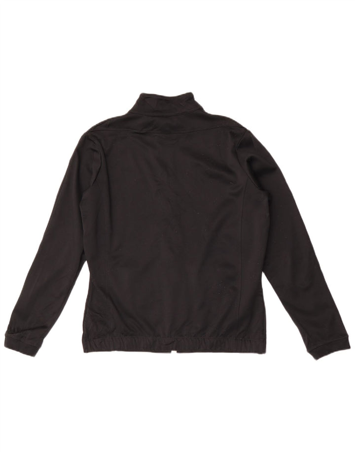 Nike Womens Therma-Fit Tracksuit Top Jacket UK 14 Medium Black Polyester