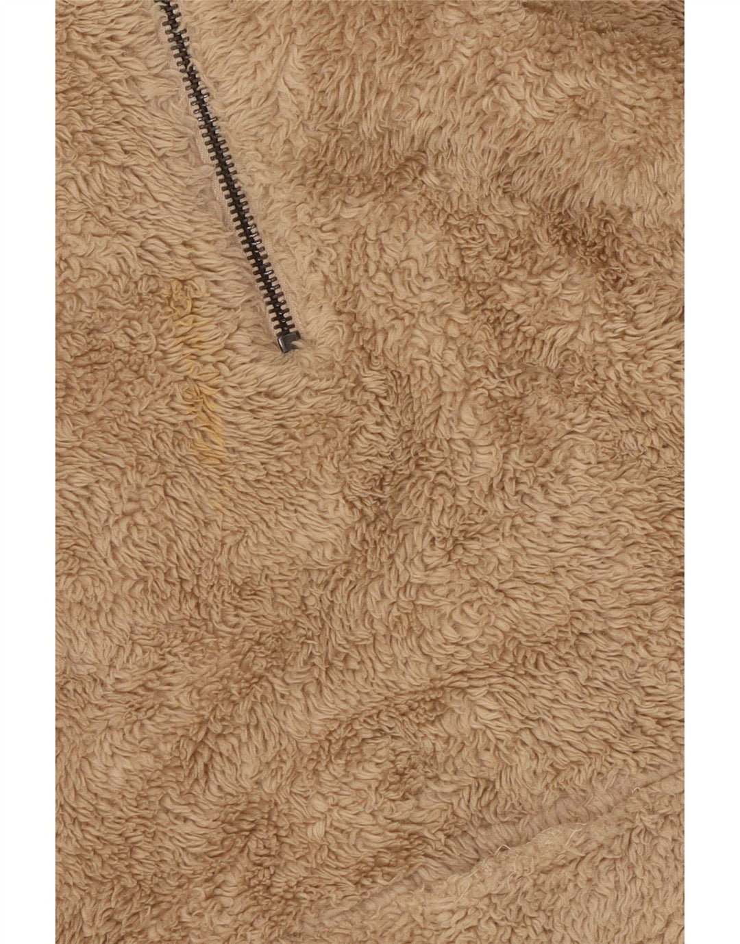 ZARA Mens Hooded Fleece Jumper Large Beige