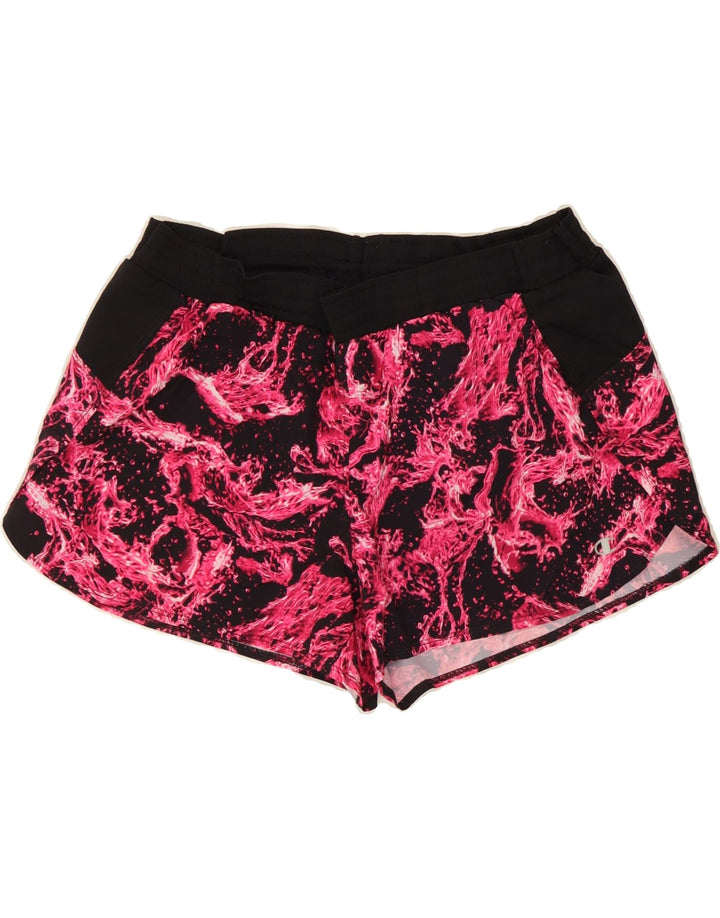 CHAMPION Womens Swimming Shorts UK 14 Medium  Black Tie Dye Vintage Champion and Second-Hand Champion from Messina Hembry 