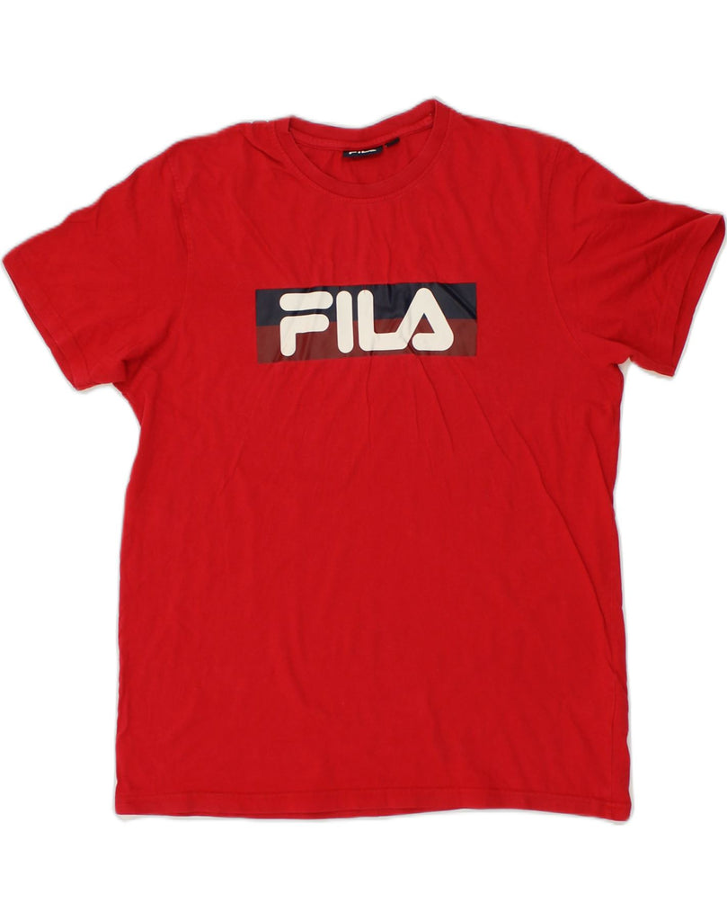 FILA Mens Graphic T-Shirt Top Large Red Cotton | Vintage Fila | Thrift | Second-Hand Fila | Used Clothing | Messina Hembry 