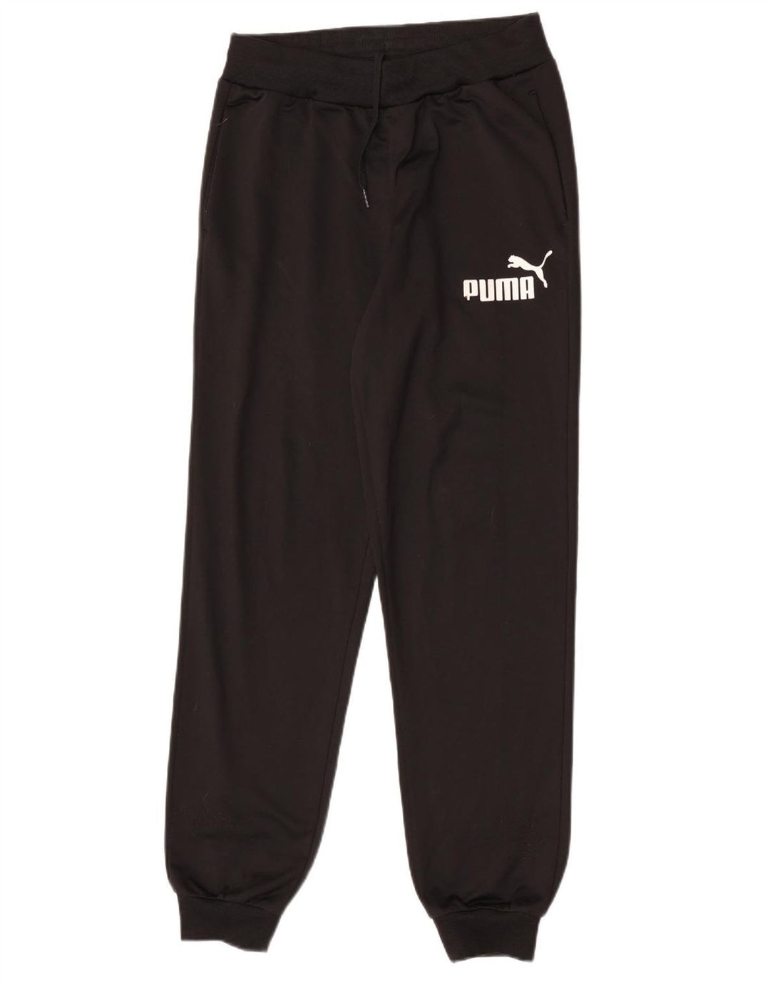PUMA Boys Graphic Tracksuit Trousers Joggers 15-16 Years  Black Polyester