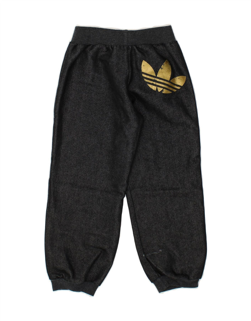 ADIDAS Girls Graphic Tracksuit Trousers Joggers 3-4 Years Black Cotton | Vintage Adidas | Thrift | Second-Hand Adidas | Used Clothing | Messina Hembry 