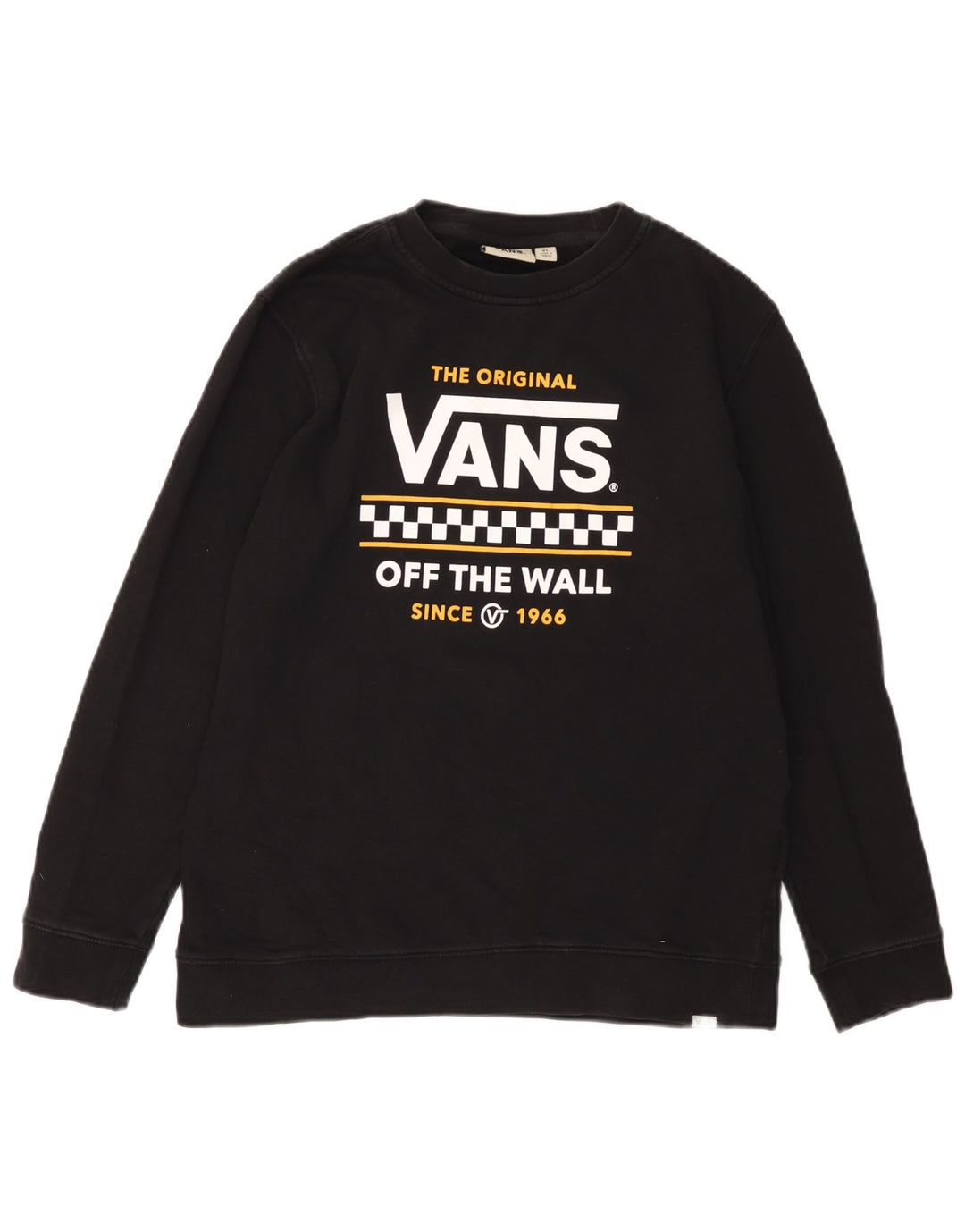 VANS Womens Off The Wall Graphic Sweatshirt Jumper UK 18 XL Black Cotton