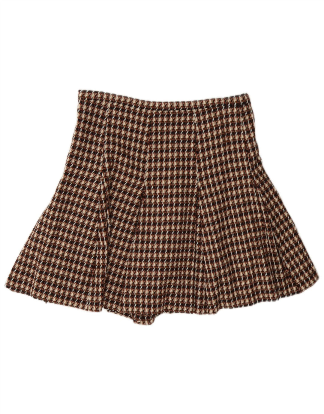 i Blues Womens Cullotes Shorts UK 8 Small W27 Brown Check Wool