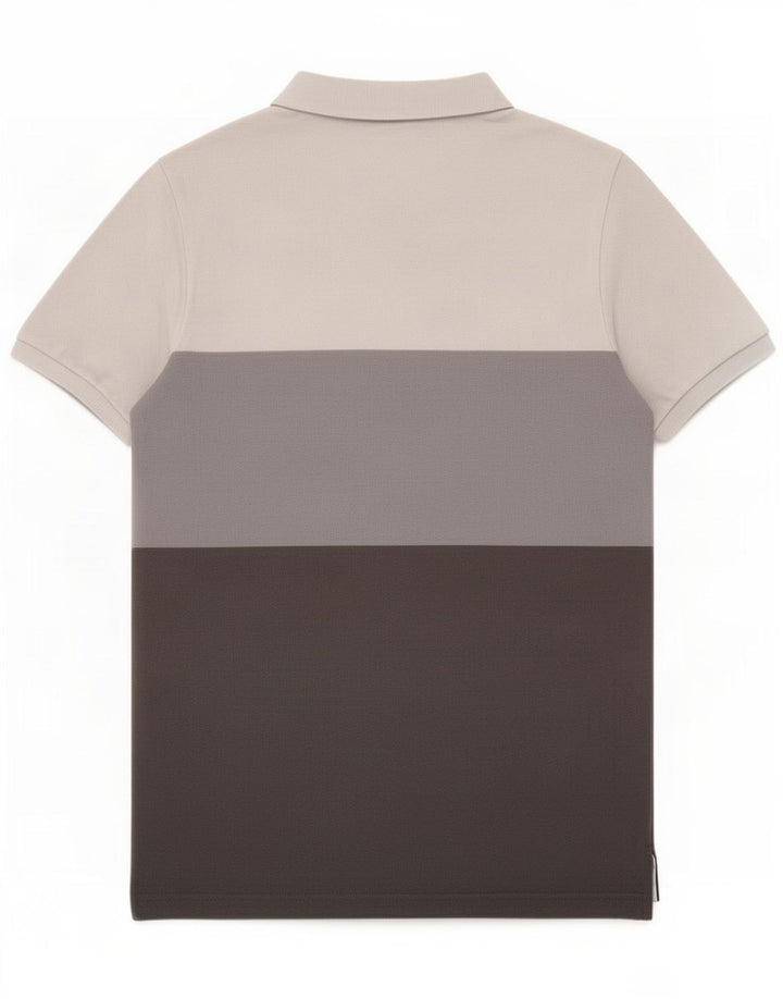 Nike Mens Polo Shirt Small Grey Colourblock Cotton