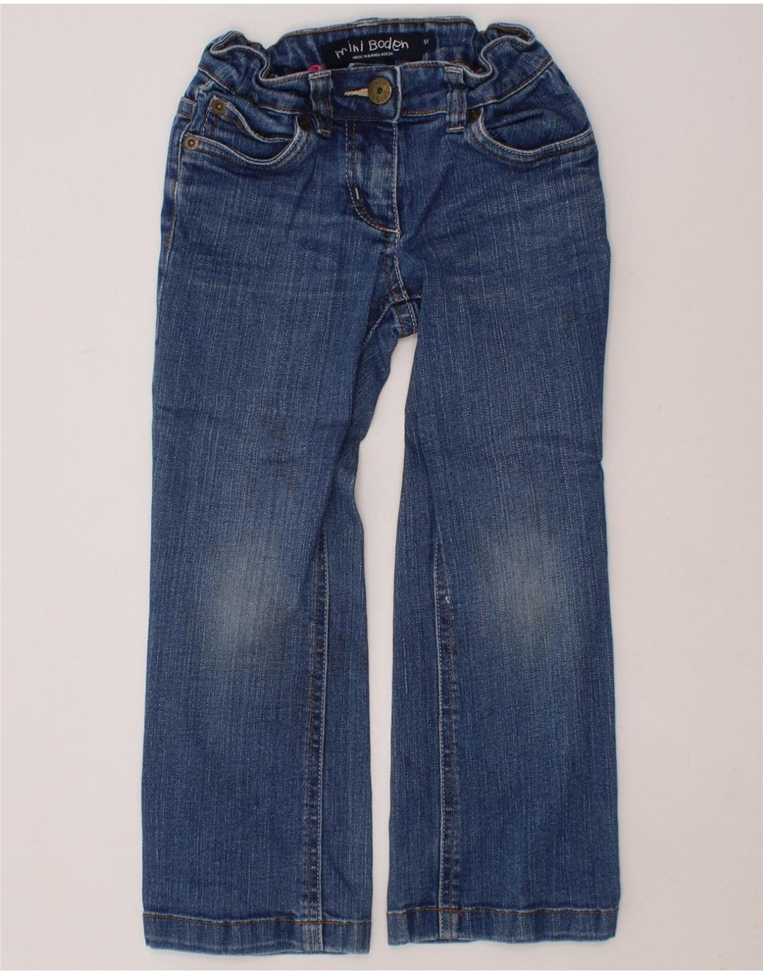 BODEN Girls Bootcut Jeans 4-5 Years W20 L17 Blue Cotton Vintage Boden and Second-Hand Boden from Messina Hembry 