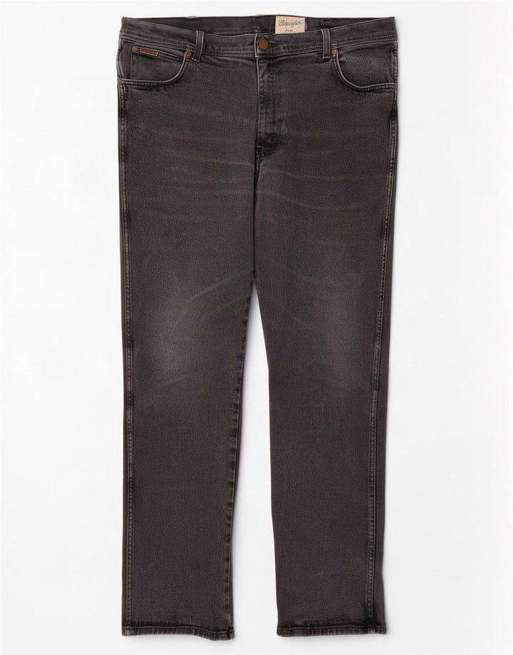 Wrangler Mens Texas Straight Jeans W40 L34 Grey Cotton