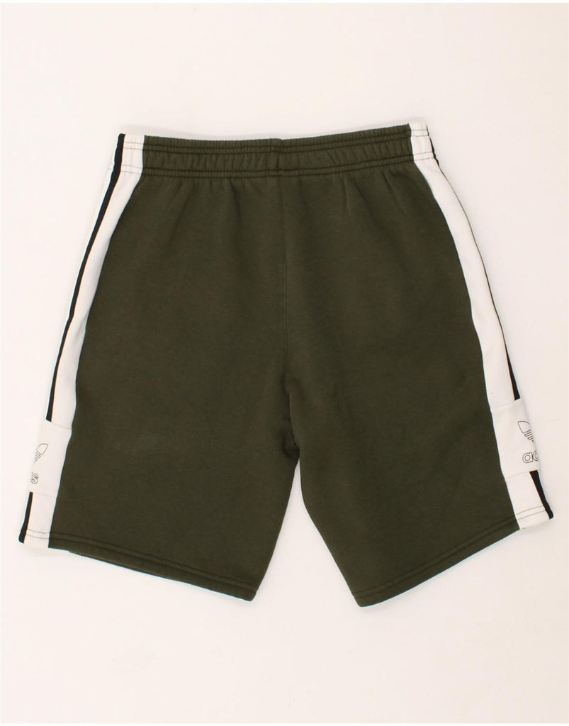 ADIDAS Boys Sport Shorts 13-14 Years Large  Green Cotton | Vintage Adidas | Thrift | Second-Hand Adidas | Used Clothing | Messina Hembry 