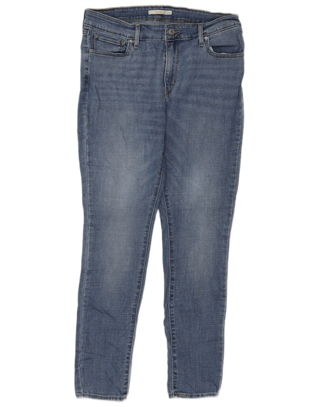 Levi's Womens 711 Skinny Jeans W32 L30 Blue Cotton