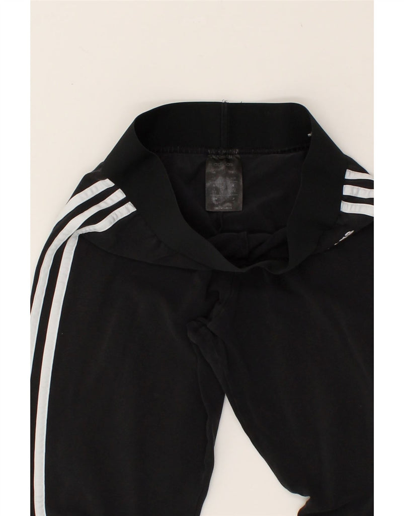 ADIDAS Girls Graphic Leggings 8-9 Years Small Black Cotton | Vintage Adidas | Thrift | Second-Hand Adidas | Used Clothing | Messina Hembry 