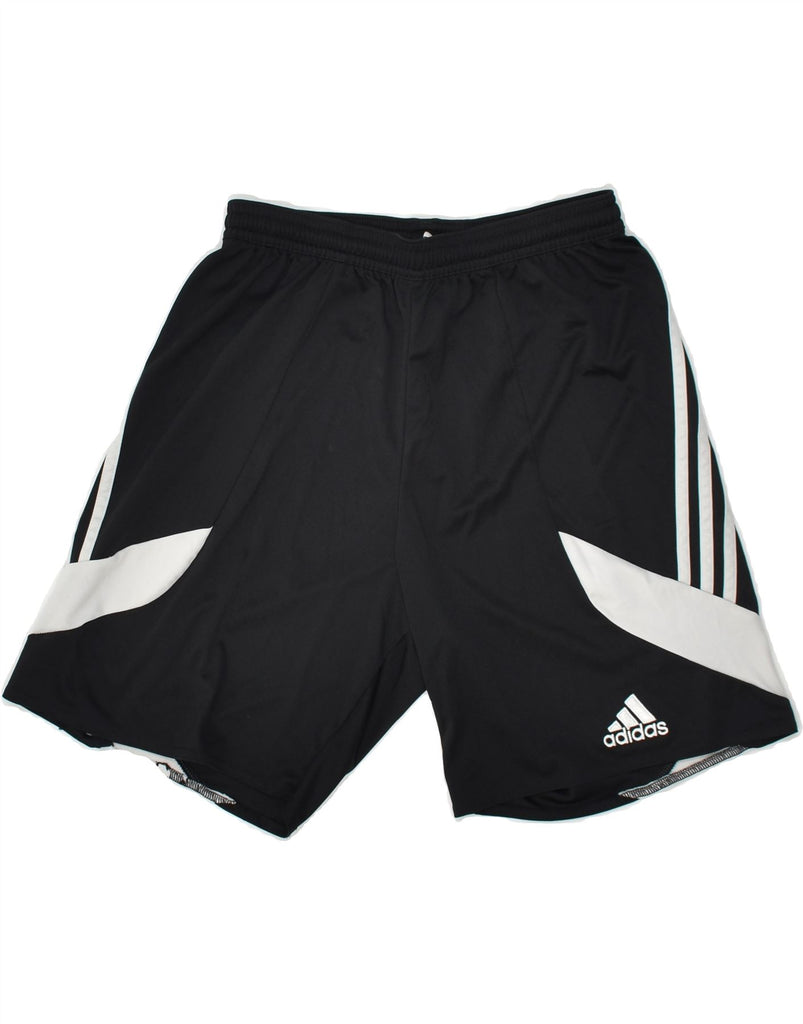 ADIDAS Womens Sport Shorts UK 10 Small Black Polyester | Vintage Adidas | Thrift | Second-Hand Adidas | Used Clothing | Messina Hembry 