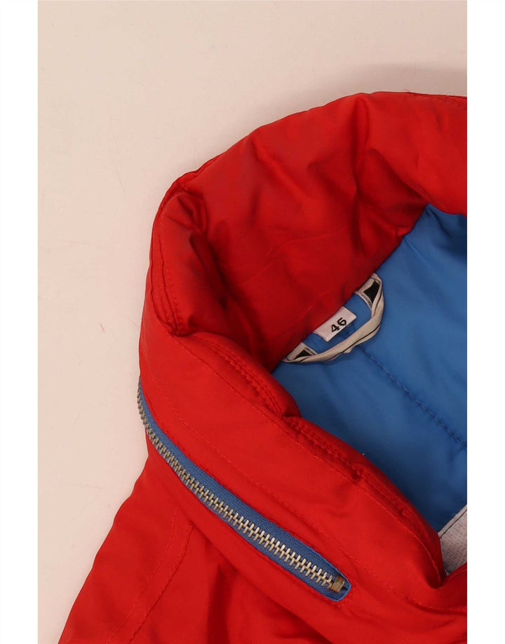 Brunik Mens Hooded Ski Jacket IT 46 Small Red Polyester