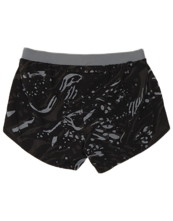 Under Armour Womens Sport Shorts UK 14 Medium  Black Spotted Polyester