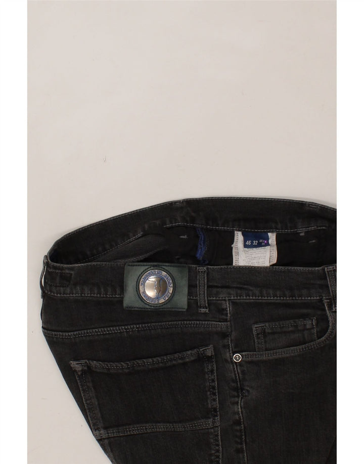 TRUSSARDI Mens Slim Jeans W30 L30  Black Polyester Vintage Trussardi and Second-Hand Trussardi from Messina Hembry 